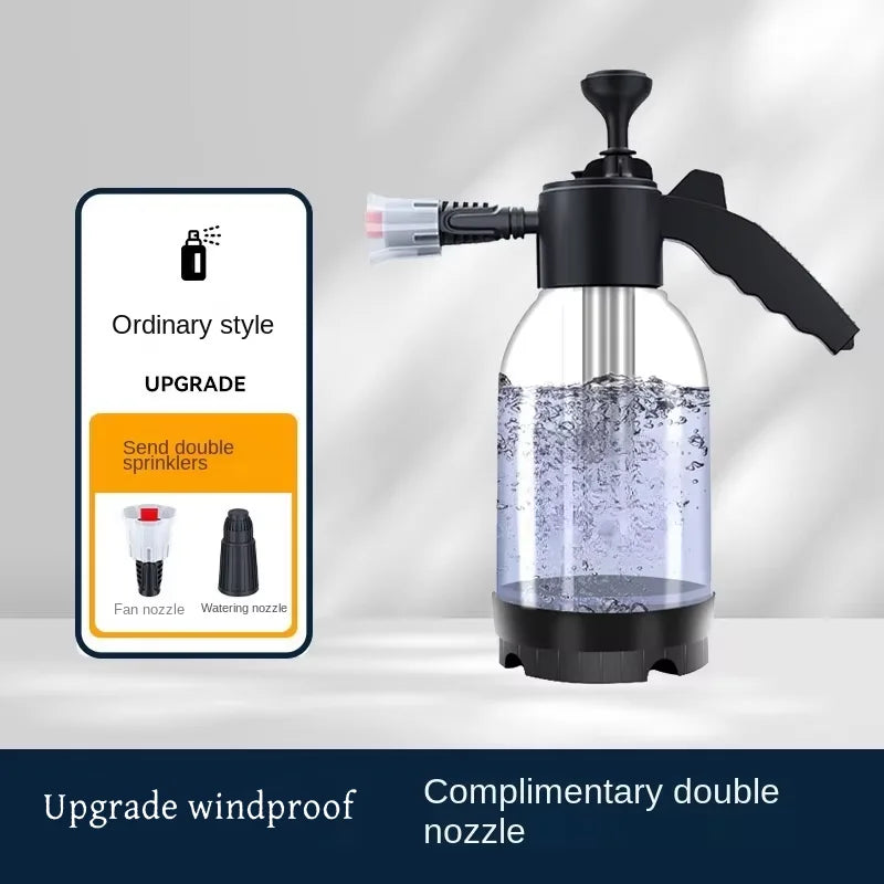 Quick Clean Car Wash Foam Sprayer Pneumatic Handheld 2L Car Home Disinfectant Water Bottle High Pressure Foam Convenient